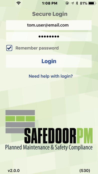 SafedoorPM iPhone screenshot 1 - Business app