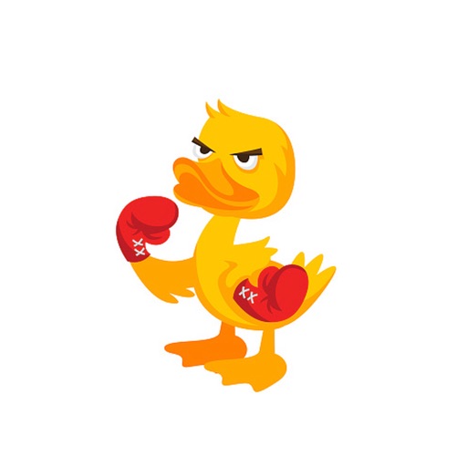 Duckling Boxer Stickers