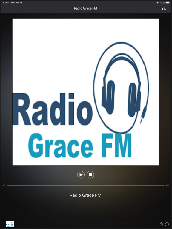 Radio Grace FM iPad screenshot 1 - Music app