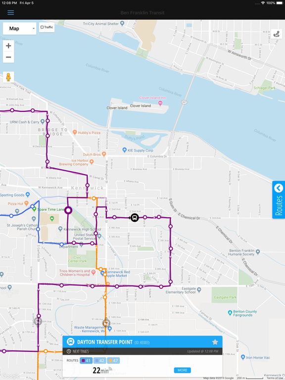 MyRide: Ben Franklin Transit iPad screenshot 6 - Navigation app
