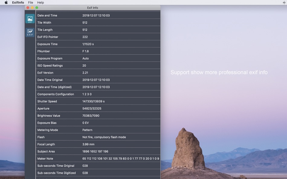 #3. ExifInfo (macOS) 由: 金邢 施