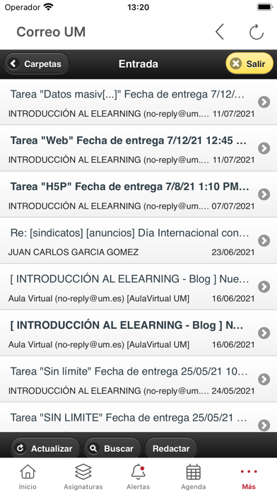 Universidad de Murcia App Screenshot