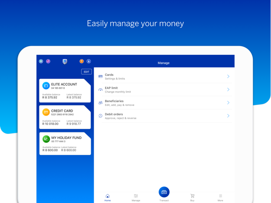 Standard Bank / Stanbic Bank iPad screenshot 5 - Finance app