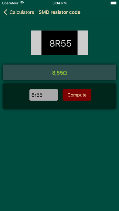 Screenshot #3 pour ElectroCalc ordinateur
