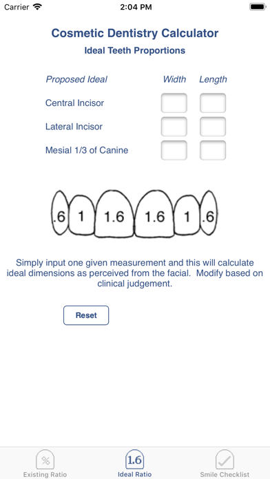 Cosmetic Dentistry Calculator iPhone screenshot