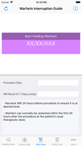 MAQI2 Anticoagulation Toolkit screenshot