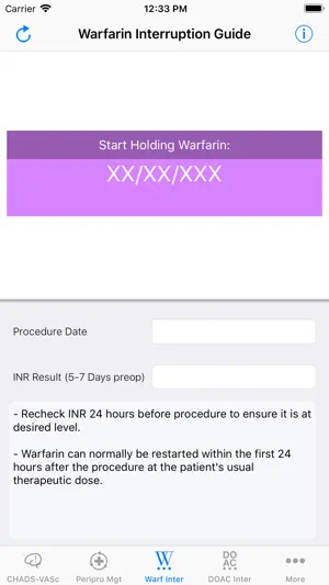MAQI2 Anticoagulation Toolkit screenshot 3