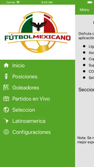 Mexican Soccer Live screenshot 1