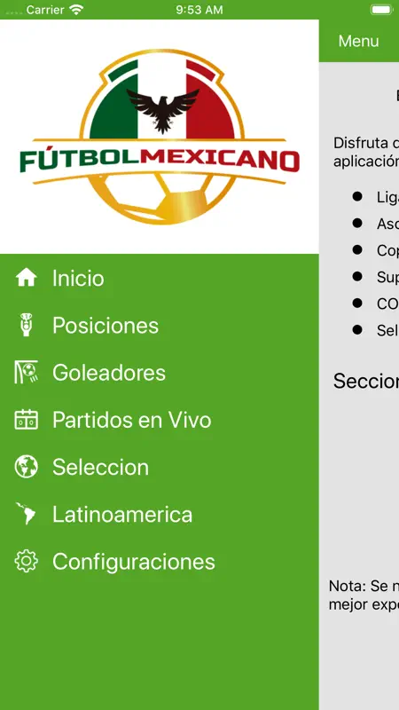 Futbol Mexicano en vivo screenshot 1 of 3