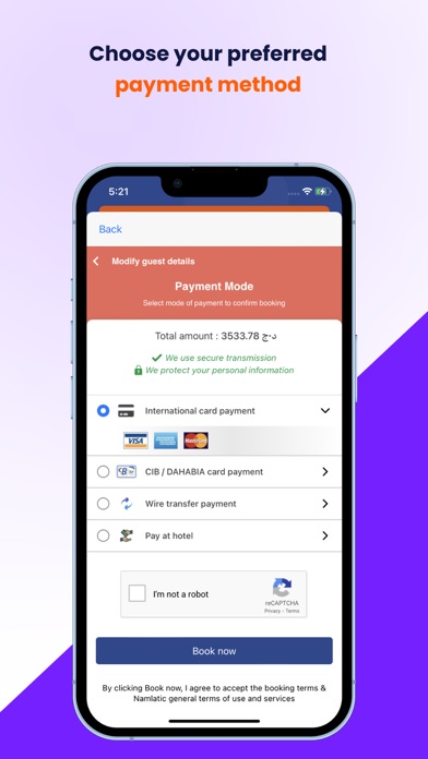 Namlatic Booking Screenshot