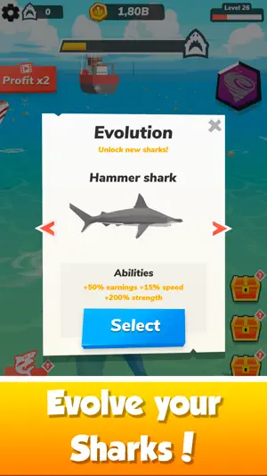 Idle Shark World - Tycoon Game screenshot 3