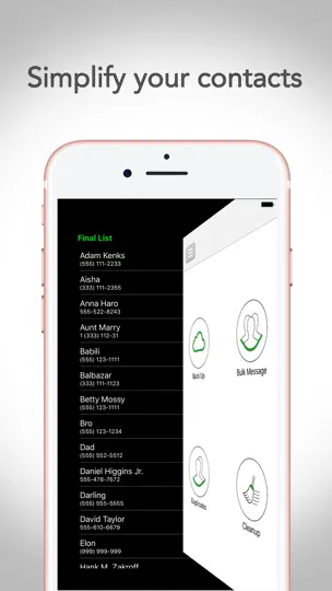 Скриншот контакты резервного + на iPhone 2
