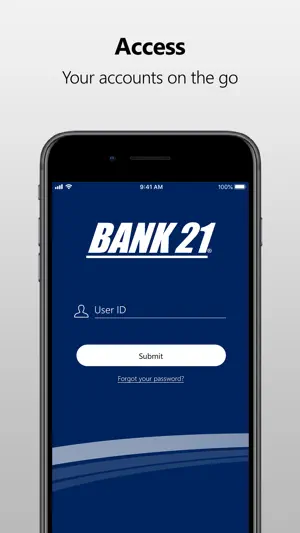 Bank 21 Mobile Banking screenshot 1