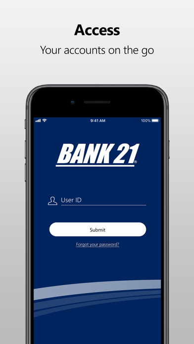 Bank 21 Mobile Banking Screenshot