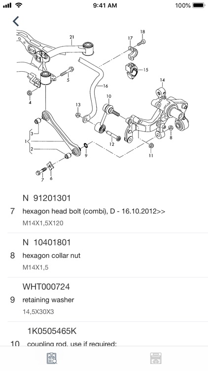 Car parts for Volkswagen
