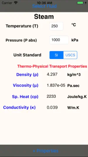 Thermo Physical Prop screenshot 1
