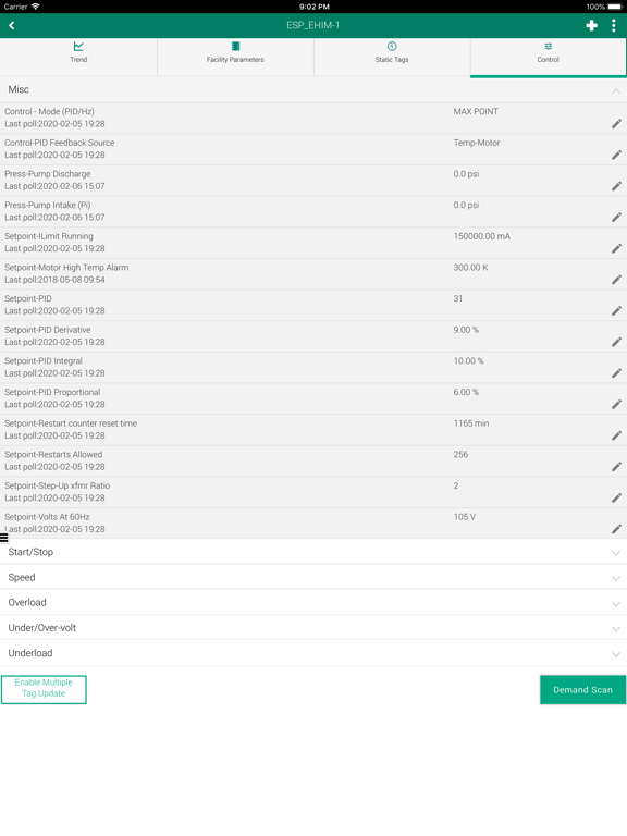 ProductionLink ALS Monitoring iPad screenshot 4 - Business app