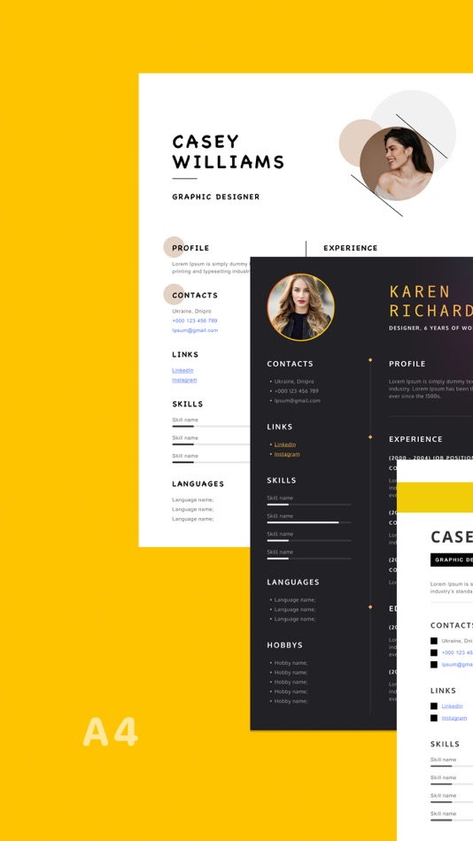 #8. Resume PDF & CV Template Maker (iOS) By: Maksim Blazhyvskiy