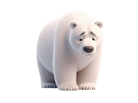 Sad Polar Bear Stickers