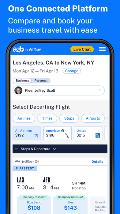 AmTrav Business Travel Screenshot