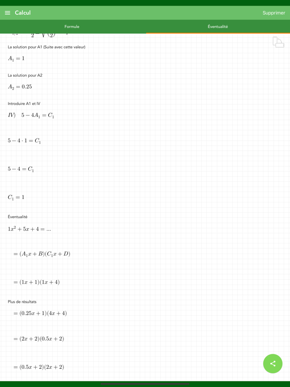 Screenshot #6 pour Factorisation quadratique PRO