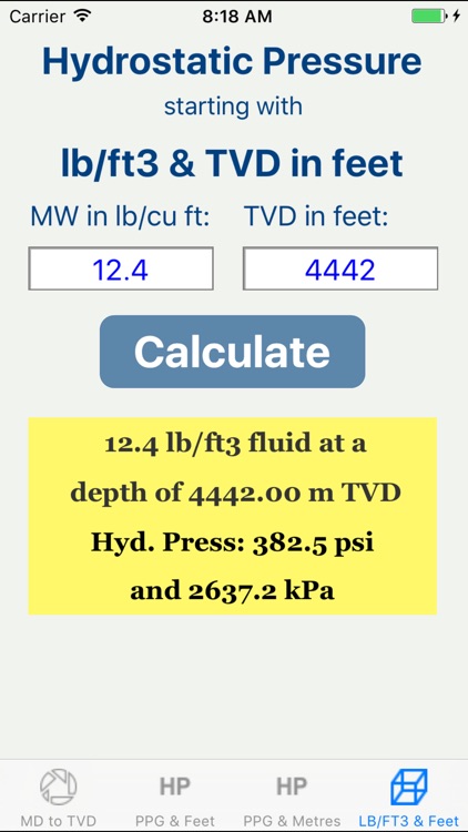 OilField Hydrostatic Pressure. screenshot-3