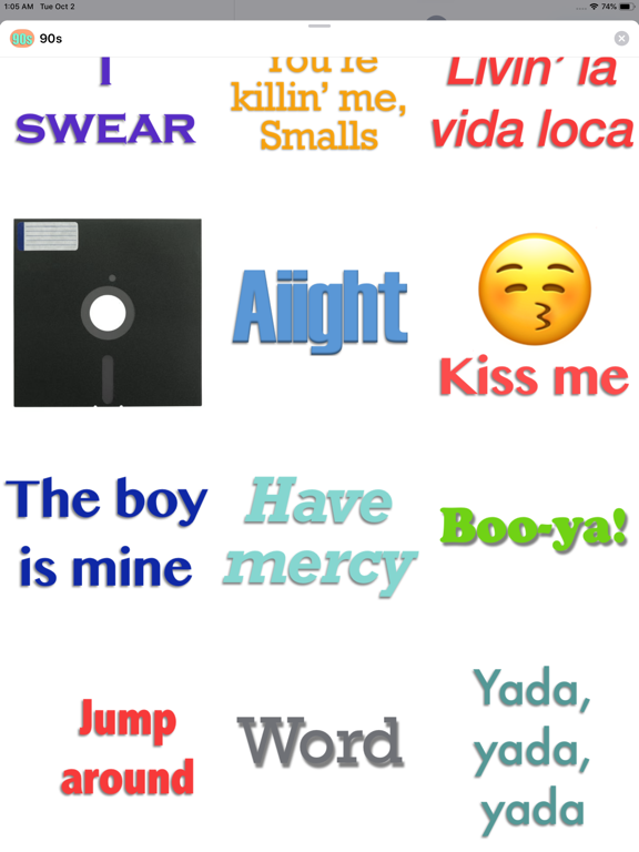 90s Stickers iPad screenshot 3 - Stickers app