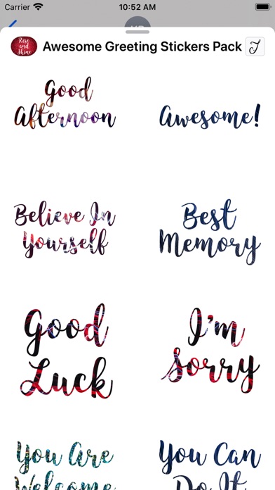 Awesome Greetings Sticker Packのおすすめ画像6