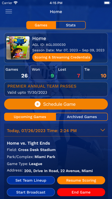 AthletesGoLive Screenshot