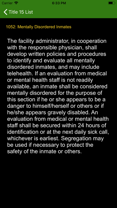 CA T-15 - CA Jail Title 15 Screenshot