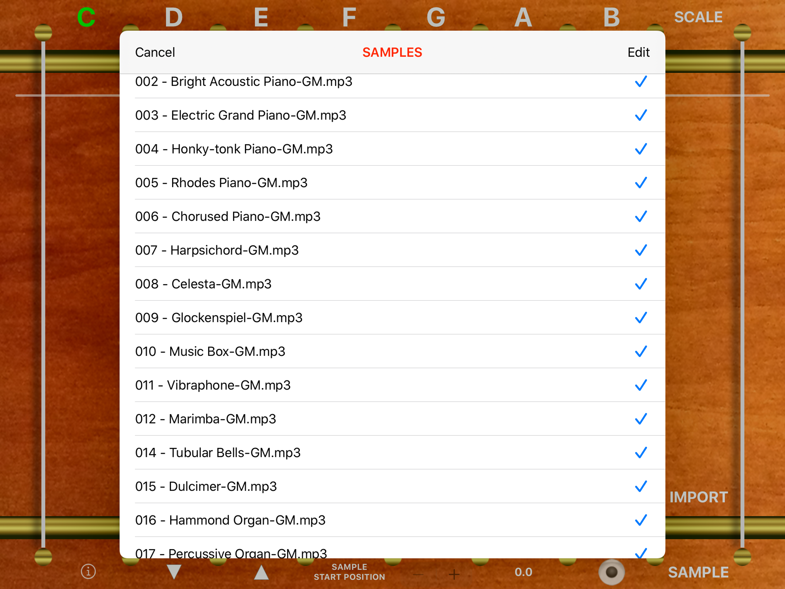 harpSampler screenshot 8