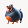 Fat Dobermann Stickers App Icon