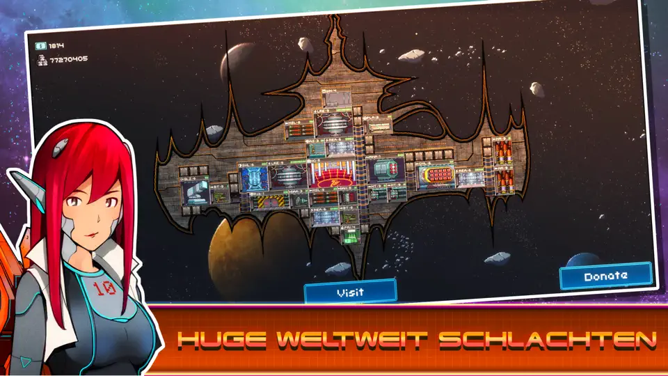 Screenshot von Pixel Raumschiffe MMORPG auf dem iPhone 3