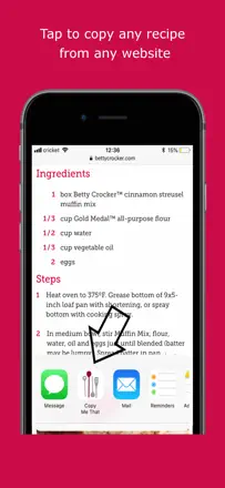 Copy Me That recipe manager : capture d’écran 2 sur 6
