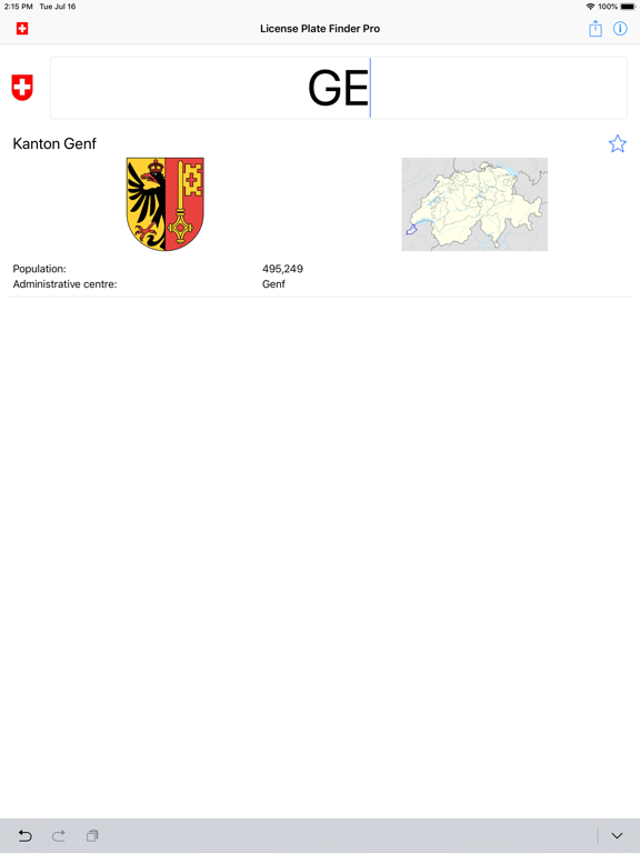 License Plate Finder iPad screenshot