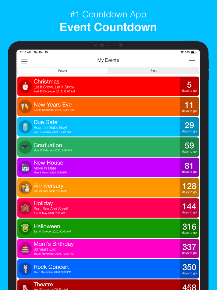 #1. Countdown: Event Countdown (iOS) By: ROOT38 LIMITED