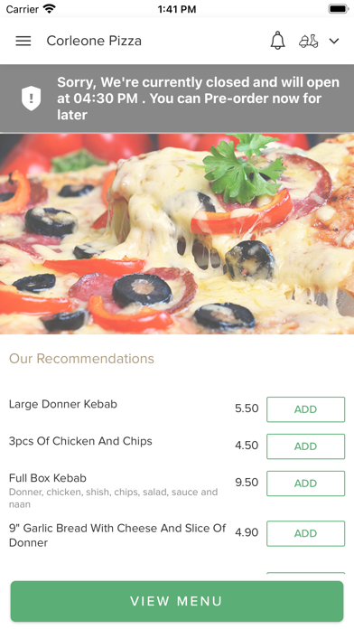 Corleone Pizza Wigan Screenshot