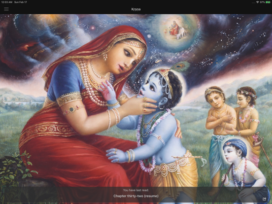 Kṛṣṇa iPad screenshot 7 - Book app
