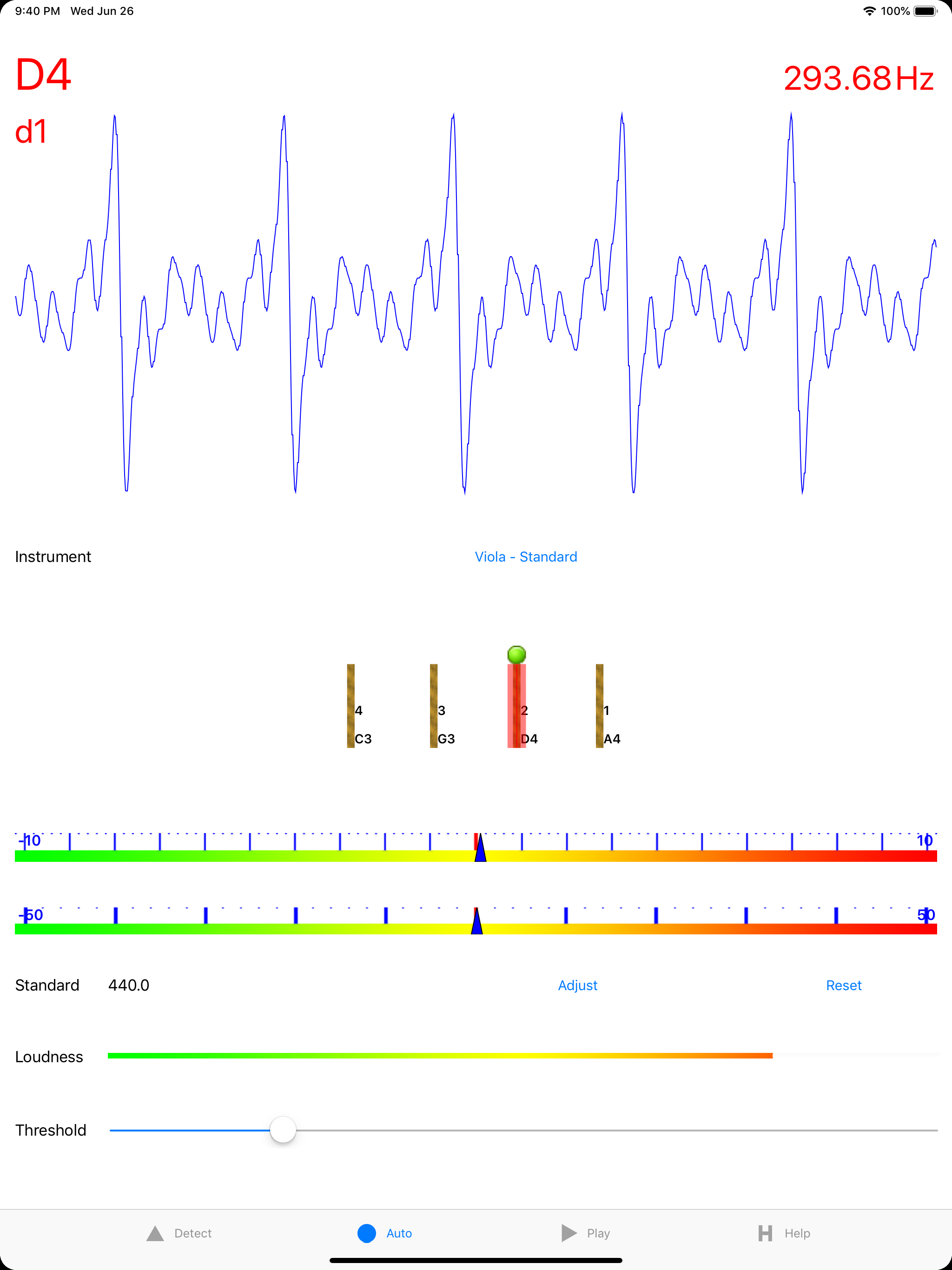 Accurate Viola Tuner