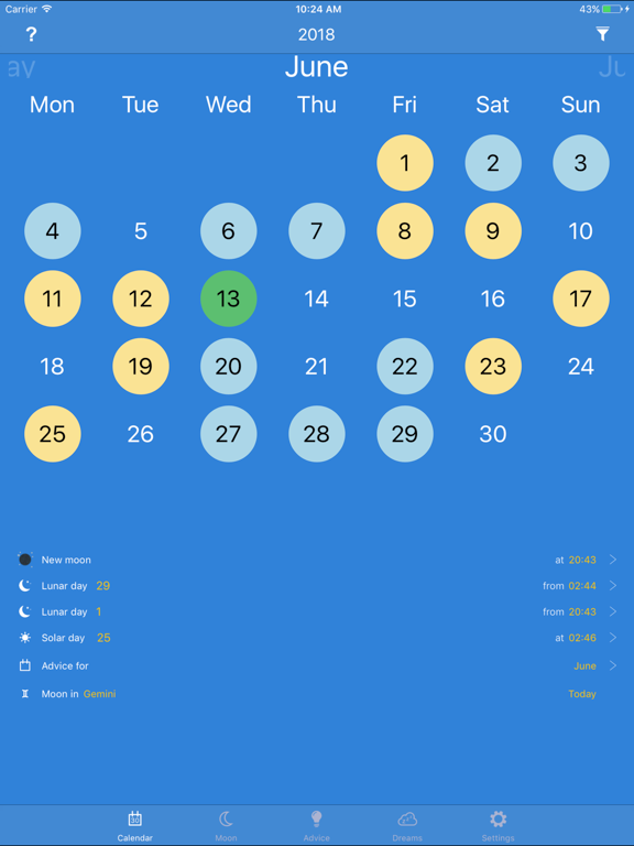 Screenshot #4 pour Moon Days Calendar