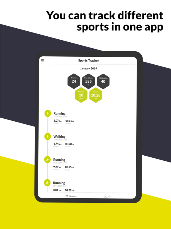 Distance Tracker All Sports iPad screenshot 4 - Sports app