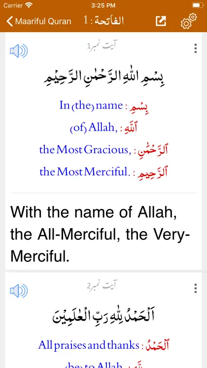 Screenshot 5 di 6 di Marriful Quran in English