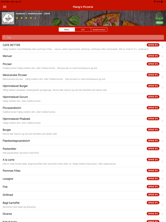 Screenshot #4 pour Fløng's Pizzeria - Hedevej