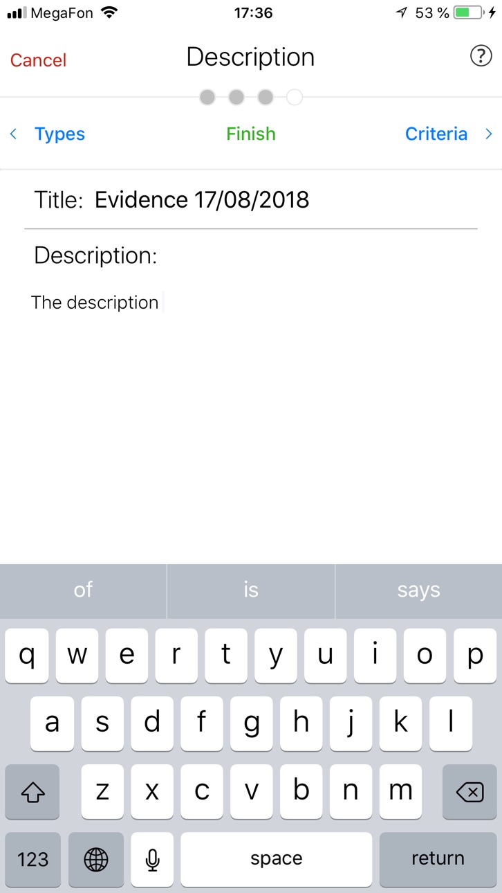 iPhone screenshot
