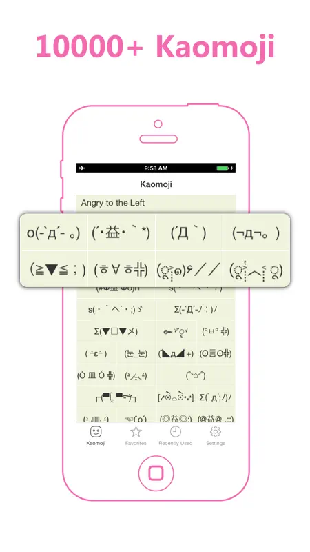 Kaomoji -- Japanese Emoticons screenshot 1 of 4