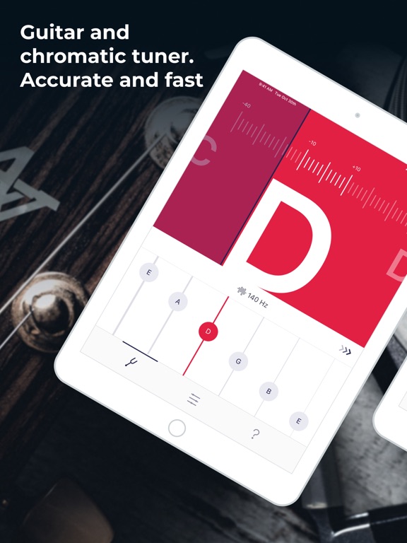 Tuner ONE PRO Guitar & Ukulele iPad screenshot 1 - Music app