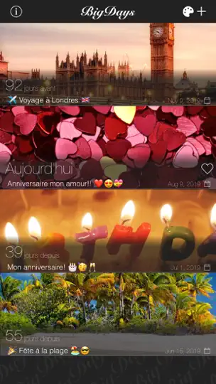 Capture d'écran de Big Days - Compte à Rebours sur iPhone 10