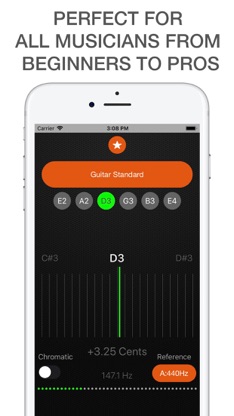 Tuner - Guitar, Ukulele, Bass screenshot 1