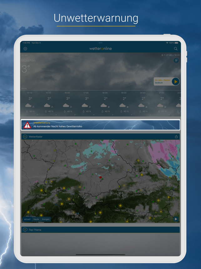 ‎WetterOnline mit RegenRadar Screenshot