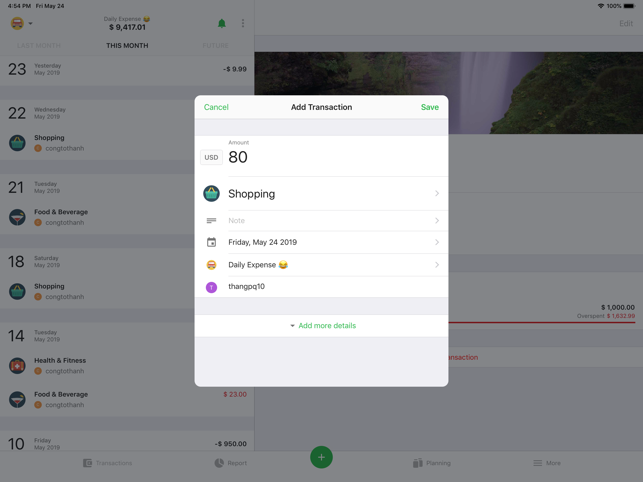 ‎Money Lover: Expense Manager Screenshot